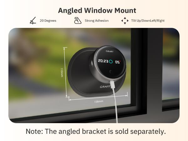 Girafit 5MP 3K Window Camera,2.4GHz & 5GHz Wi-Fi Indoor Security Camera with Thermometer and Hygrometer ChroMax Al Color Night Vision,Person & Motion Detection,24/7 Record