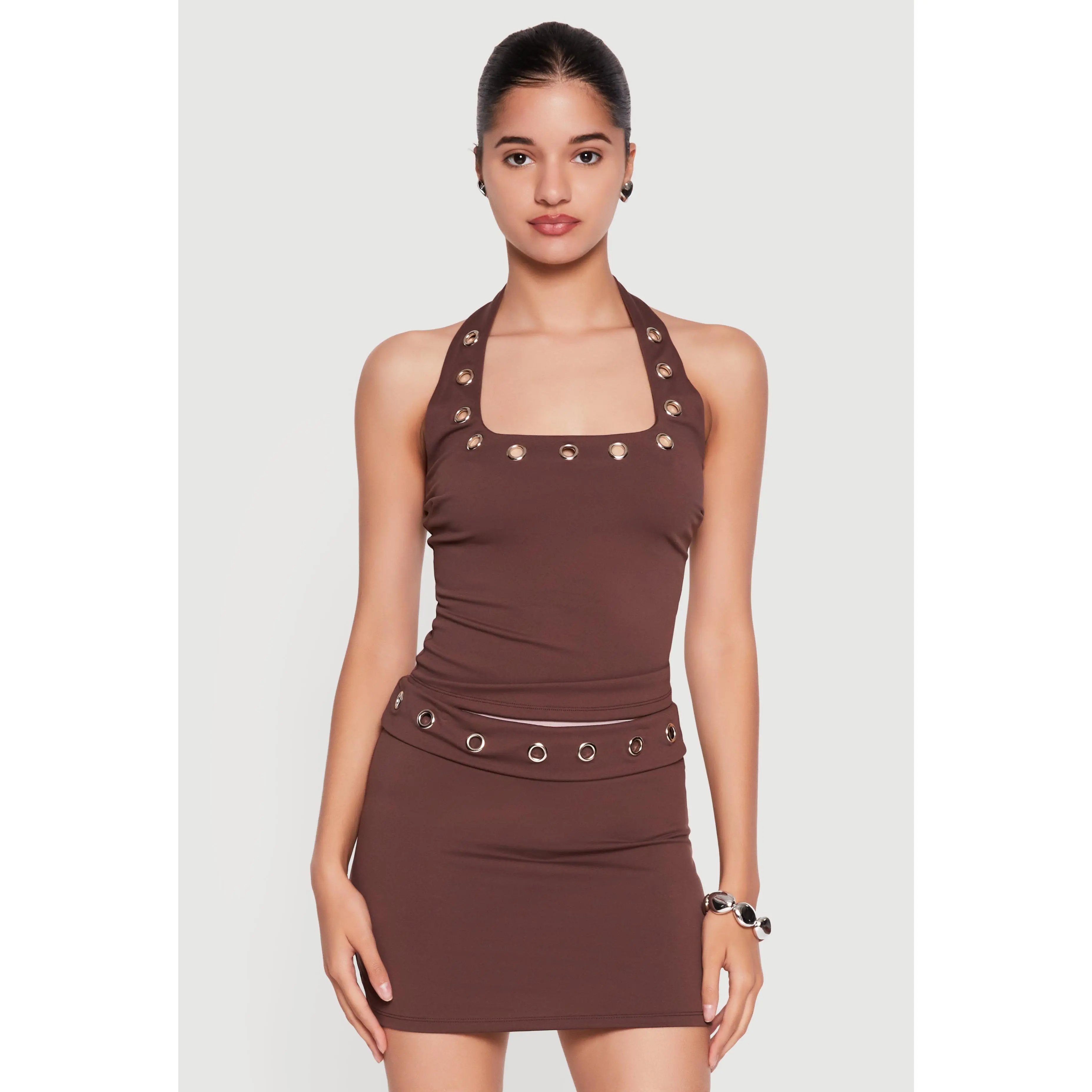 Grommet Halter Top