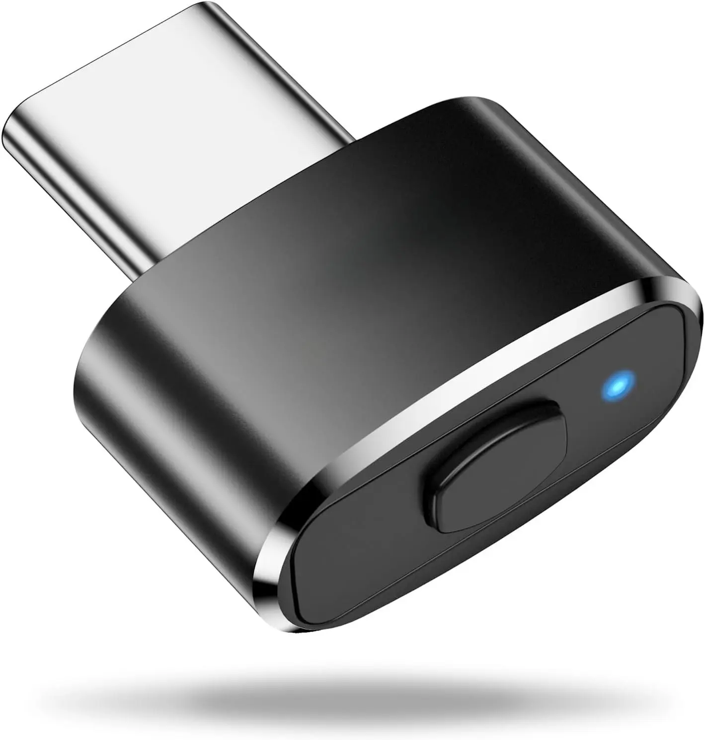 Jiggler Undetectable USB-C  Mover with  Button, Automatic Type-C Wiggler with 2 Jiggle Modes, Plug & Play, Keep Computer/Laptop Awake, Black