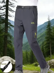 Men's Sport Long Pants 1 Piece Set, Sports Casual Pants, Outdoor Quick-Dry Breathable Elastic, Casual Fitness Hiking Camping, Multi-Pocket Design, Comfort Waterproof Durable