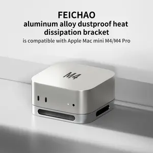 Feichao Desktop Stand for MAC Mini M4/m4 Pro, Dustproof Base, Heat Dissipation Bracket, Aluminum Alloy Cooling Holder
