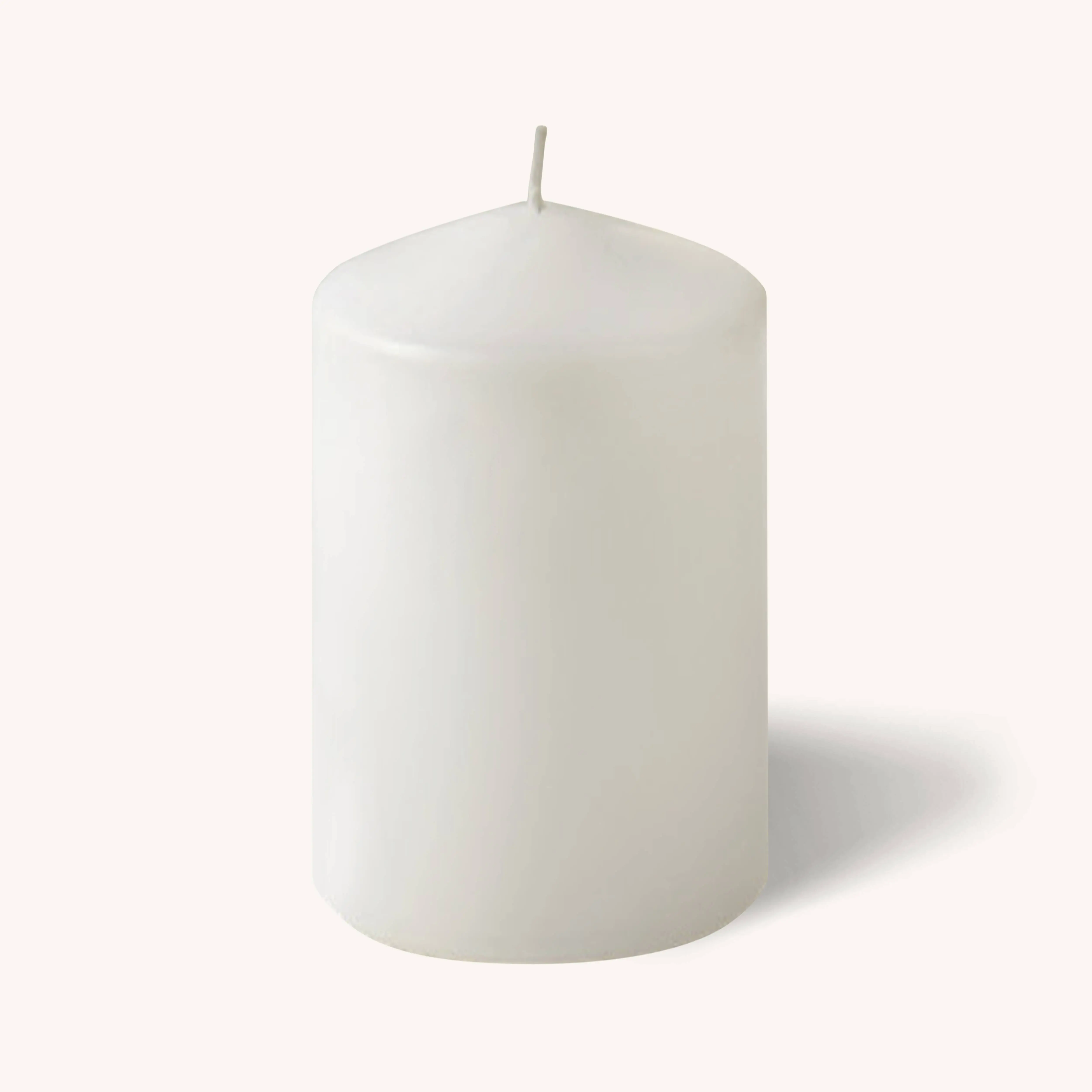 White Pillar Candles - 3" x 5" 6-Pack, Unscented Smokeless Paraffin Wax with Cotton Self-Extinguishing Wick, 72 Hrs Burn Time, Home Decor & Supplies Accent Light, Six Pack, Elegant