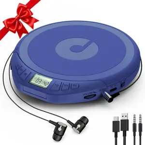 Portable CD Player for :  with Earphones Anti-Skip LCD Display Personal Disman Disc Player for  &  Supports MP3 WMA PROG & Memory Function