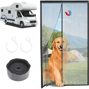 Rv Screen Door Mesh with,RV Door Net Screen with Compatible with Forest,Grand,,Jayco,Coachmen - Black Bug Screen for Camper Doorway