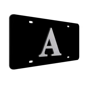 3D Initial License Plate |Custom Car Tag | Personalized Vanity Plates