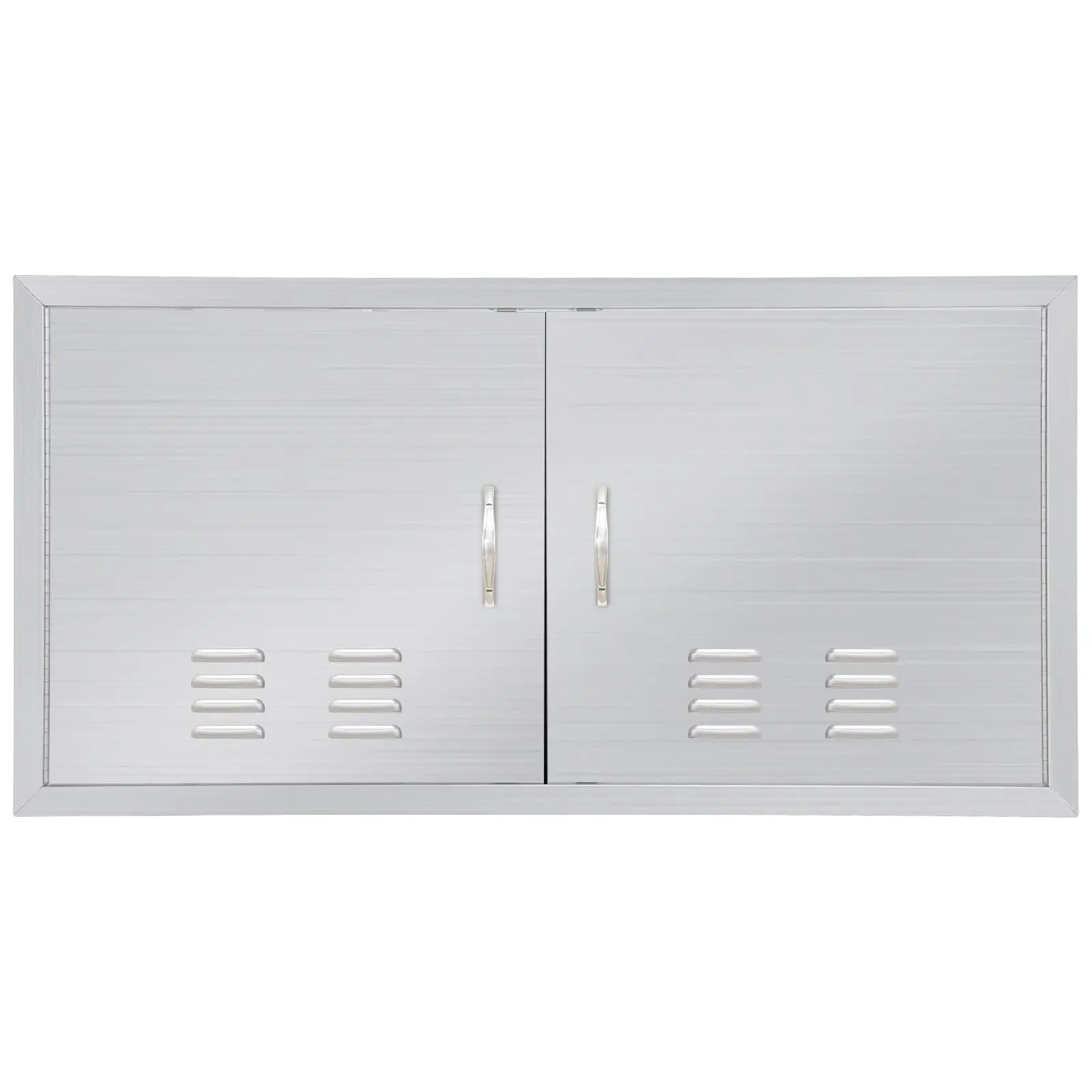 Stainless Steel Double Access Door for Outdoor Kitchen Cabinets - 42"W x 21"H Waterproof Double Door Storage Cabinet for BBQ Island, Patio & Grilling Station, Double Doors, Flush Mount