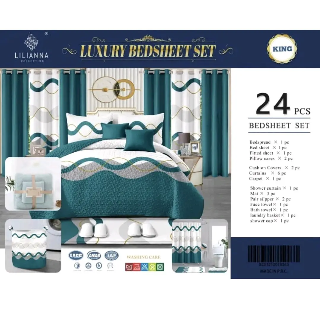 24 pcs bedspread home fashion bedding set