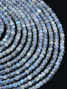 122pcs Natural AAA Labradorite Round Beads, 3mm Flashy Gray Moonlight Loose Beads for Jewelry Making, DIY Bracelets and Necklaces & Handmade Gifts Supplies, Perfect for Graduation season, Mothers Day, Teachers' Day & Summer Fashion
