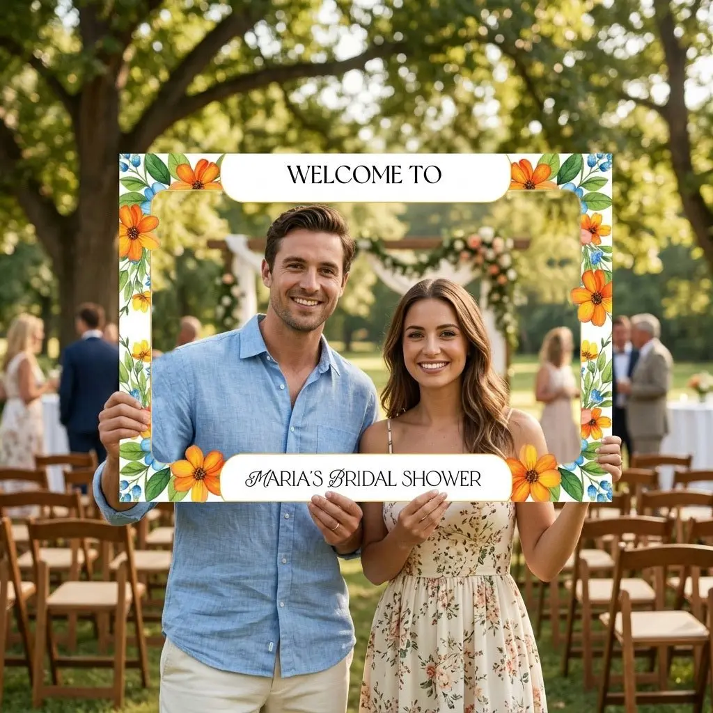 Personalized Bridal Shower Photo Booth Frame