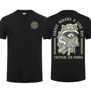 Sig Sauer Raccoon Tactical Sig Panda T-shirt, Gift For Sig Sauer Fan, Unisex Short Sleeve Casual Regular Fit Short Sleeve Crewneck Cotton