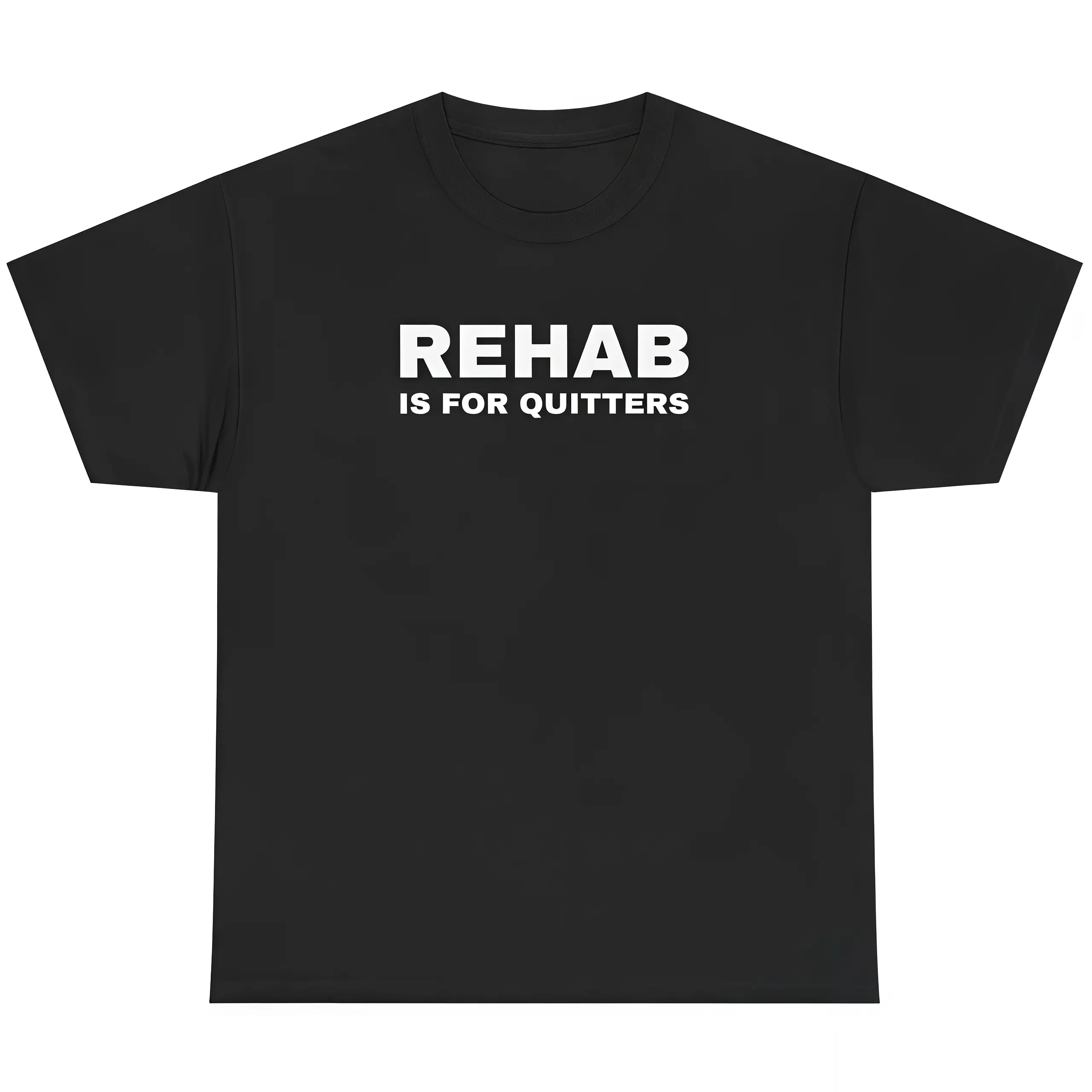 Rehab is for Quitters Unisex Heavy Tee - Funny Shirt - Joke - Drinking Shirt - Mental Health - Gift for Men and Women