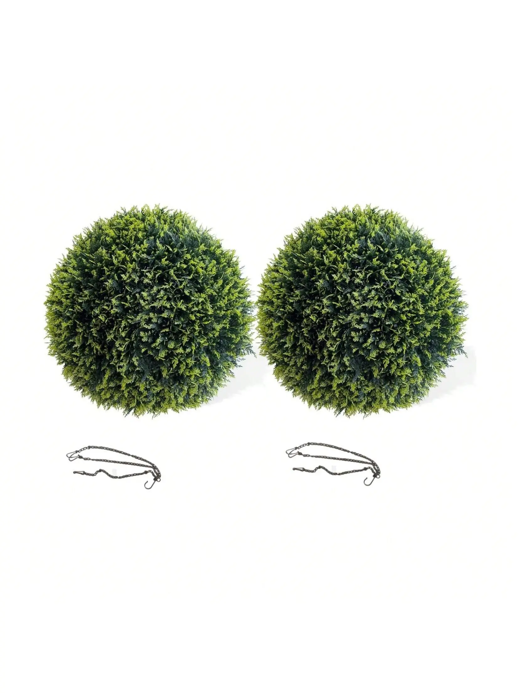 【Christmas Gift】25 Inch Topiary Balls Artificial Outdoor Set of 2  Faux Topiary Cedar Balls for Home Decor Diameter 63cm