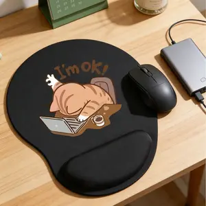 Cute Cat Design Wrist Rest Mouse Pad, Ergonomic Eva Wrist Support, Non-Slip Memory Foam, Comfortable Desk Mat for Gaming Office Home Use