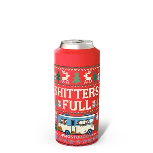 FrostBuddy Universal 2.0 - Holiday Collection Christmas-themed Can Cooler with Festive Prints & Superior Insulation for Holiday Drinks