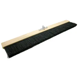 212 MAIN 36 in. Concrete Broom Set - Long-Handled Adjustable Broom with Polypropylene Solid Bristles, Durable Non-Slip Wood Handle and Threaded Hole, Home Supplies Work Tool, Long-Handled Adjustable Brooms