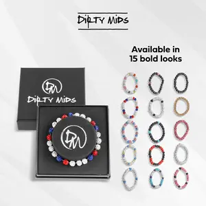 DIRTY MIDS ICE COLLECTION BRACELETS - 15 Frosty Cool Styles for Youth Athletes Trendy Stackable Bangle Maximalist Jewelry Durable Stylish Design