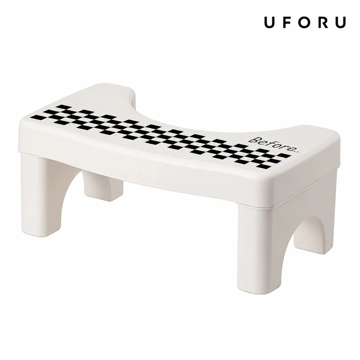 UFORU Adult Bathroom Toilet Stool, 1 Plastic Portable Footstool, Bathroom Non-slip Toilet Auxiliary Step Stool FathersDayGift#SummerVibes