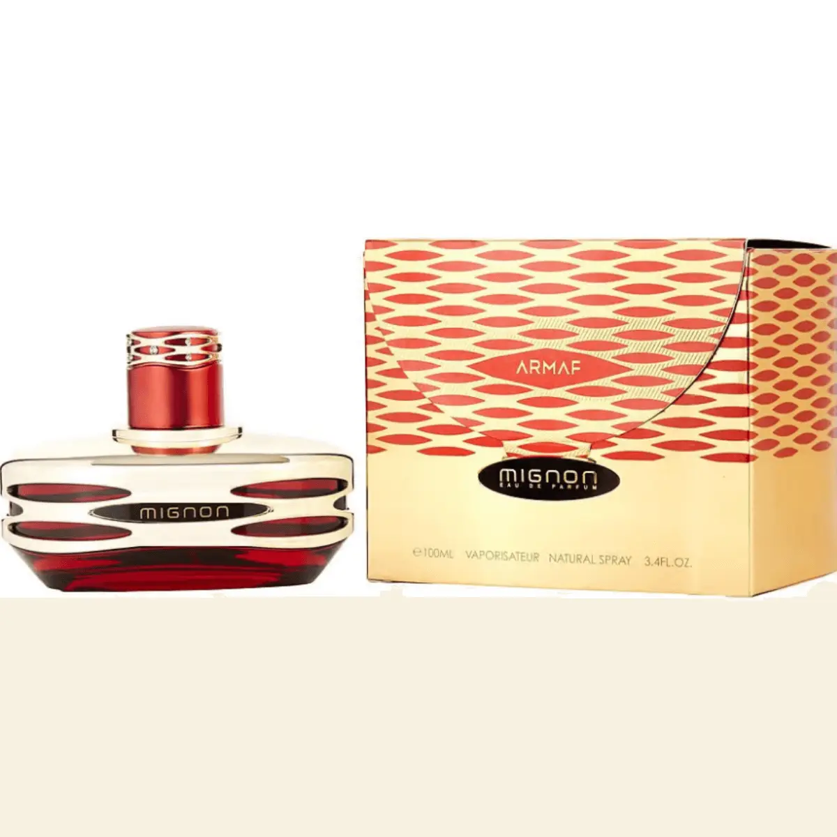 Armaf Mignon Red Women's Eau de Parfum (EDP) - 3.4 fl oz Full-Size Alcohol-Based Luxury Fruit-Flavored Orange-Flavored Rose Blend Fragrance, Bitter Orange Notes, Zesty Opening, Captivating Aura, New Packaging, Alcohol-Based Women's Fragrance, Luxury Women