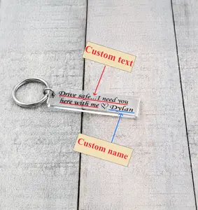 Drive Safe keychain, Custom Keychain, Couples Keychain, Keychain for Boyfriend, Valentine's Day Gift for Him