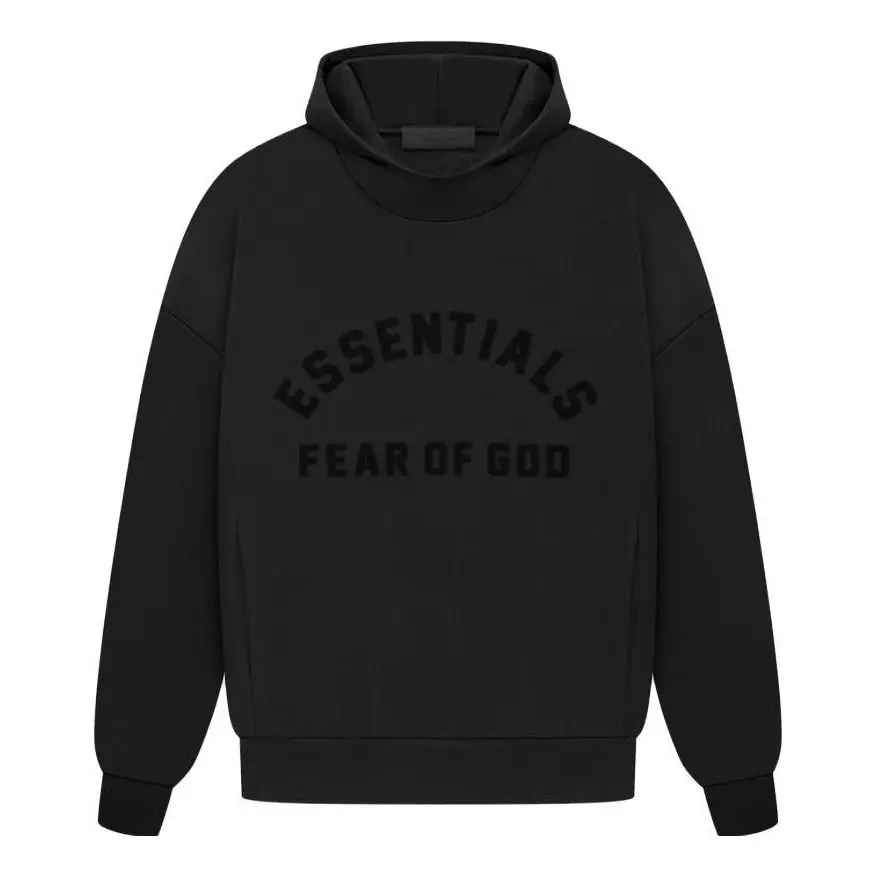 Fear of God Essentials SS23 Arch Logo Hoodie 'Jet Black' 192SP232050F Fear of God Essentials SS23 Arch Logo Hoodie 'Jet Black' 192SP232050F