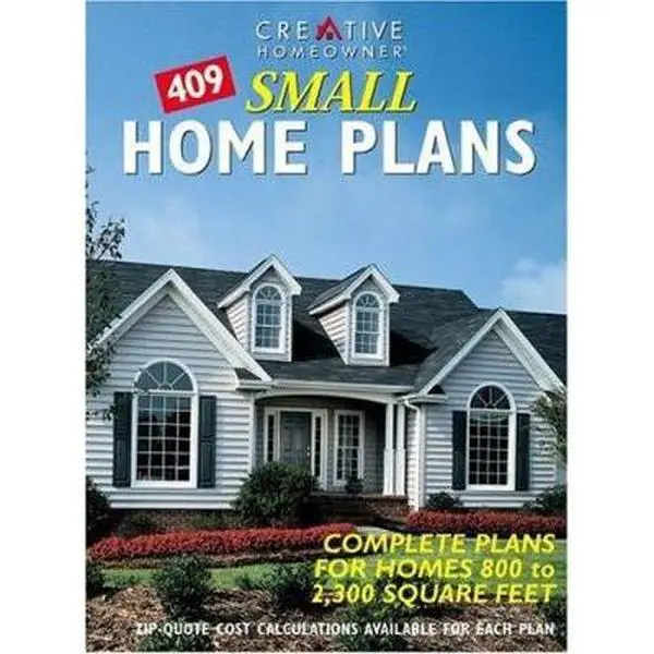 USED Book - 409 Small Home Plans: Complete Plans for Homes 800 Tp 2,300 Square Feet by Editors of Creative Homeowner (Paperback) - english