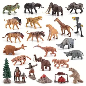 Prehistoric Dinosaur Animal Model Toy, 24pcs/set Realistic Animal Model Toy, Ancient Animal Model Toys, Action & Toy Figures for Gifts