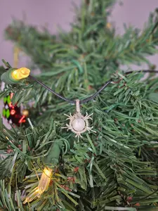 Gold or Silver Wire Wrapped Mother of Pearl Shell Necklace Pendant