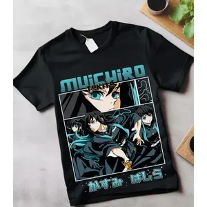 Muichiro Tokito T-shirt Kimetsu no Yaiba Demon Slayer Anime gift unisex clothes Crewneck Casual Graphic Basic Man Classic