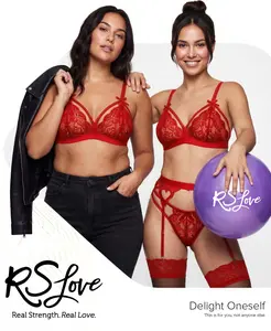 RSLOVE Women's 3-Piece Halter Neck Soft Supportive Lace Lingerie Set - Embroidery Bra, Panty, Adjustable Strap Garter Belt, Floral Underwear, Intimacy/Birthday Gifts for GF, Multiple Colors, Soft Supportive Lingerie Womenswear lingerie set