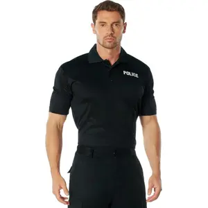 Rothco Moisture Wicking Police Polo Shirt - 100% Polyester, 3-Button Front, Professional Look, Durable Material, Ideal for The Professionals Fabric Breathable Shortsleeve Tropical Man Casual Top Menswear