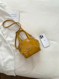 Women's Retro Star Handbag, Versatile Crossbody Mini Bag, Sweet Cool Commute Pouch, Dual Use Shoulder Bag, Unique Design Star Pillow Bag