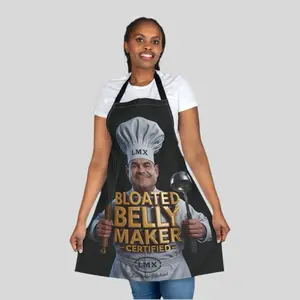 LMX Studio “Bloated Belly Maker” Chef Apron – Funny Cooking Gift Kitchen