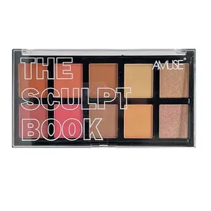 AMUSE Sculpt Book-Blusher,Highlighter,bronzer Palette-Cosmetics