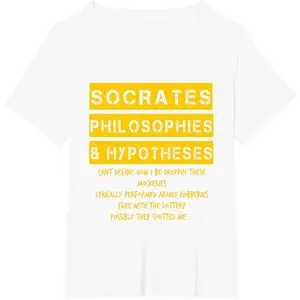 Men's Cotton Short-Sleeve T-Shirt - Round Neck, Socrates Philosophies Rap Design, Minimalist Hip Hop Streetwear, Soft Breathable Fabric, Stylish Casual Top