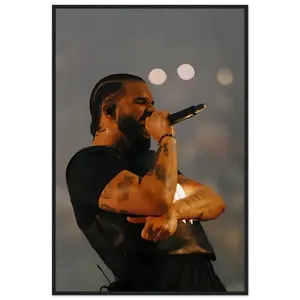 Drake - Shatterproof Plexiglass Wooden Framed Poster