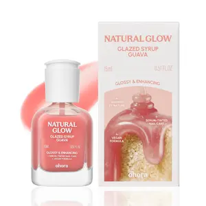 ohora 2-in-1 Sheer Nail Polish & Strengthener – Glazed Line | Tinted Nail Concealer | Nail Hardener for Weak, Damaged Nails | Nail Care Polish with Glossy Finish | Glazed-Syrup Formula, 15 mL