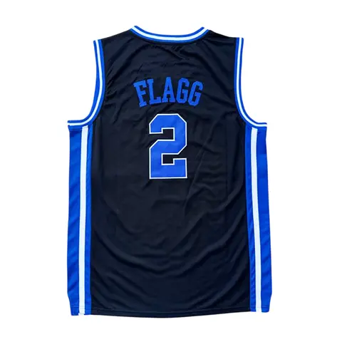 Flagg #2 Embroidery Basketball Jersey - Breathable Mesh Polyester Athletic Top, Quick-Dry Moisture-Wicking Shirt with Back Pattern, Ideal for Professional Sports & Outdoor Activities, S