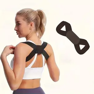 1pc Back Posture Support Belt For Women, Adjustable Back Brace, Back Lift Strap, Invisible Breathable Polyester Material, Adjustable Self-adhesive Design, Helps Improve Body Posture, Daily Wear And Outdoor Activities