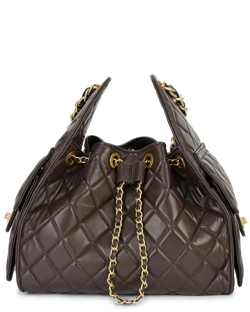 Tiffany & Fred Paris Quilted Leather Shoulder Bag