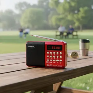 Portable Mini Fm radio Digital mp3 player with Bluetooth, Usb rechargeable, high-fidelity Stereo sound, tf card support, lightweight for Shower, Outdoor Travel, camping, Home use, speaker 7 gift idea