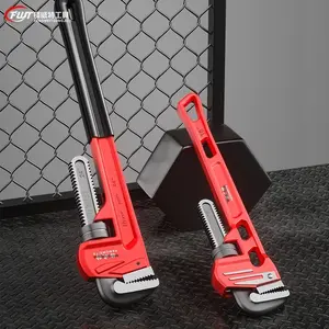 10inch 8inch Adjustable Pipe Wrench, Aluminum and High Carbon Steel Plumbing Tool, Large Opening Spanner for Professionals