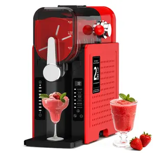 SUSTEAS Red Home Slushie Machine Professional Slushy Maker,1.6L Frozen Drink Maker with 6 Pre-Set Programs for Milkshake,Frappe,Margarita,Cold Drink,No Ice Needed