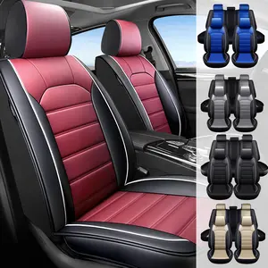 Car Seat Covers Full Set, 5 Seats Universal Leather Seat Covers for Cars, Waterproof Front and Rear Seat Cover, Breathable Automotive Seat Cover Fit for Hyundai Tucson/Sonata/Santa Fe/Kona/Elantra 2010-2025 2026