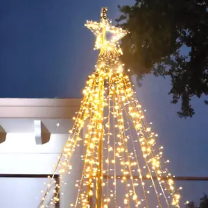 Yescom 20 Ft Christmas Tree Light on Flagpole 4840 LED Warm White Event Camping Decor
