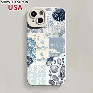 Fashion Sea Life Pattern Phone Case, Anti-drop Soft Phone Case, Decorative Phone Protector Cover Compatible with iPhone, Casing