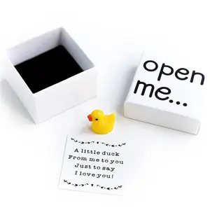 I Love You Gift Box with Mini Rubber Duck – Cute Matchbox Gift for Boyfriend or Girlfriend – Romantic Surprise, Just Because Gift, Tiny Duck Present for Anniversary, Valentine’s Day, or Sweetheart – Open Me Sentimental Love Note Idea
