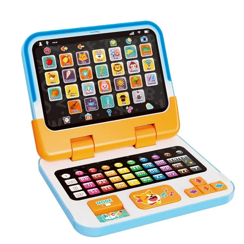 Mini Learning Laptop Toy, Educational Digital Electronic Toy with Letters Numbers Music, Portable Early Education Gift for Kids over 3 Years