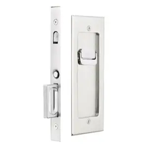 Emtek 2115US15134 1.75 in. Modern Rectangular Privacy Pocket Door Mortise Lock, Satin Nickel
