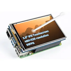 3.5 Inch 480x320  Screen IPS LCD SPI Display  with Stylus for Raspberry Pi 5/4B/Pironman 5/Max, 50 FPS, 65K Colors, 40pin, Trixie, Ubuntu, Kali Linux, RetroPie