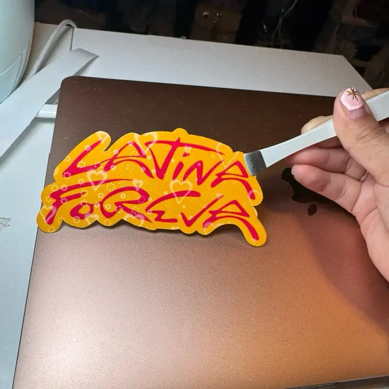 Latina Foreva Waterproof Holographic Stickers for DIY Crafts, Self-Adhesive Tape with Easy Mounting for Fridges